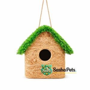 House shape finches nest box natural hanging bird breeding nest