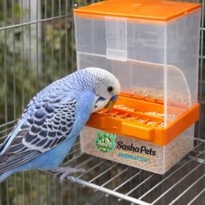 300g automatic bird feeder for finches and lovebirds with no waste bottom tray