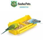 Birds two partition feeding cup