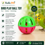 Birds playing ball toy