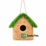 House shape finches nest box natural hanging bird breeding nest