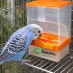 300g automatic bird feeder for finches and lovebirds with no waste bottom tray