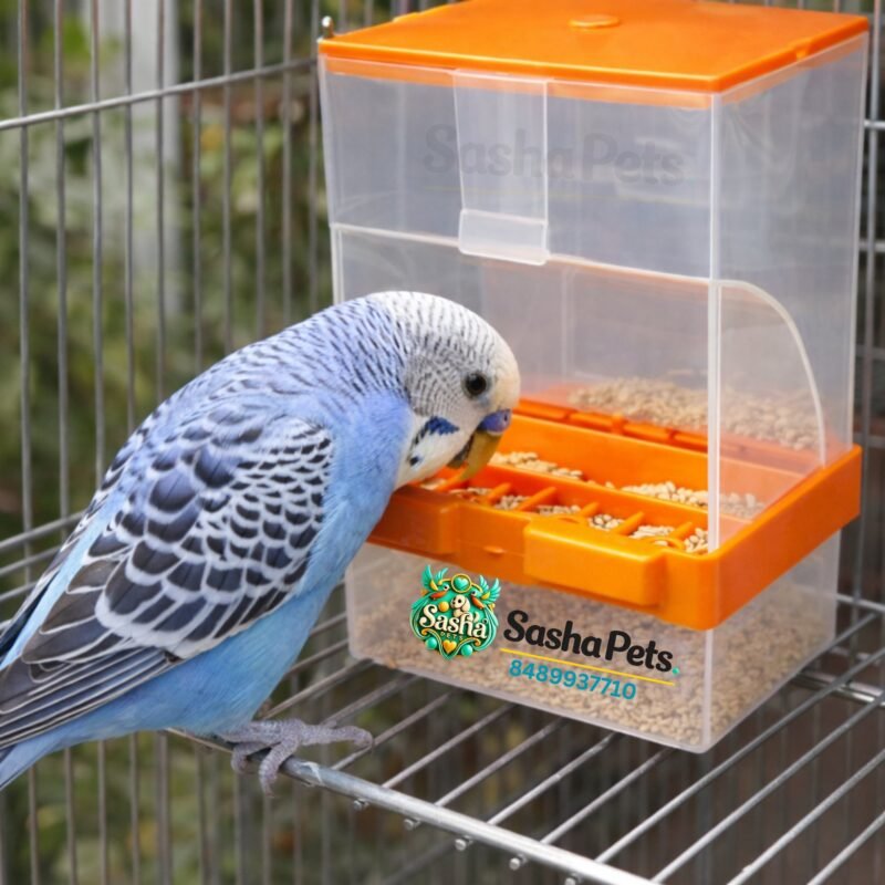 300g automatic bird feeder for finches and lovebirds with no waste bottom tray