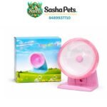 Silent hamster wheel toy with stable stand for small pet cage exercise