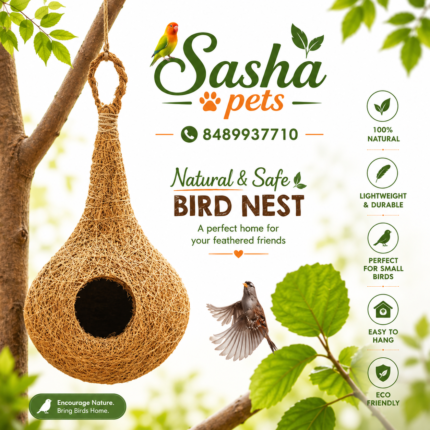 Natural Coir Fibre Finches Nest – Durable Hanging Nest for Small Birds