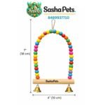 Birds wooden  playing arch swing small - Image 2
