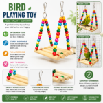 birds wooden swing playing toy