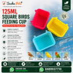 125ml birds feeding cup square