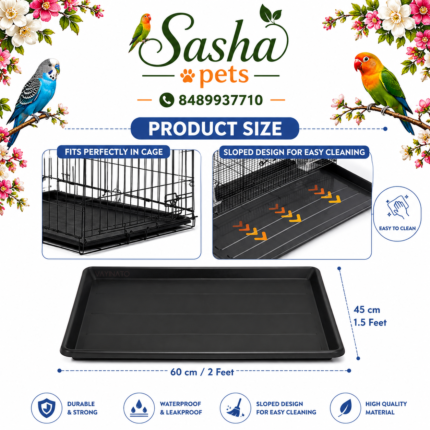 Birds cage tray 2 feet length 1.5 feet width